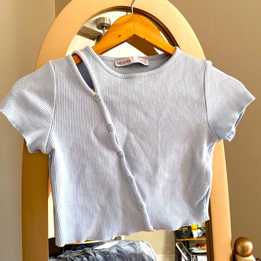 Baby Blue Crop Top